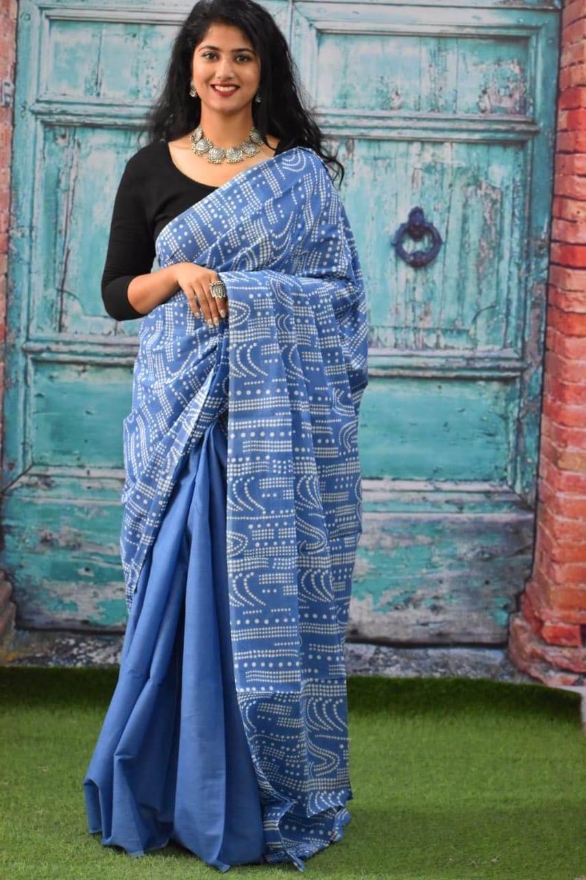 Cotton Linen Saree