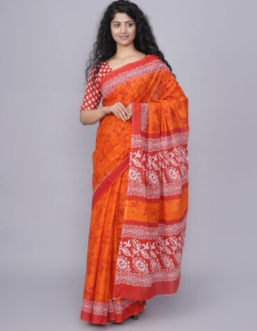 Cotton mulmul Saree