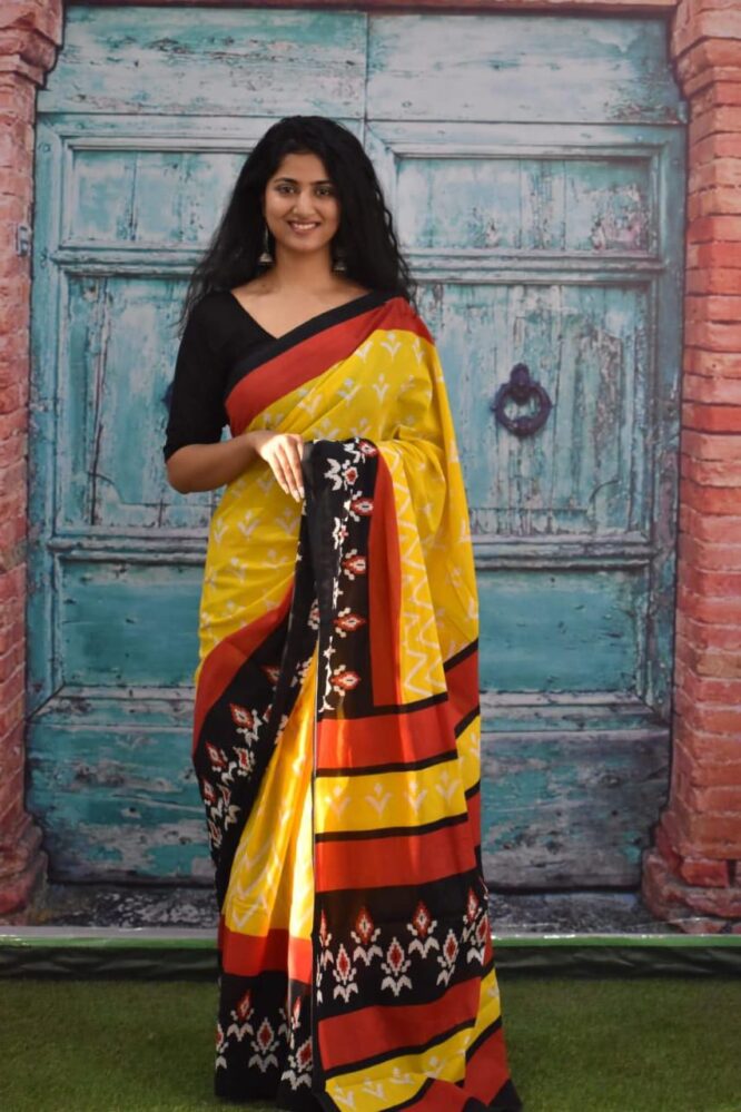 Cotton mulmul Saree