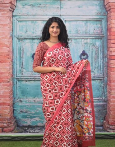 Cotton mulmul Saree