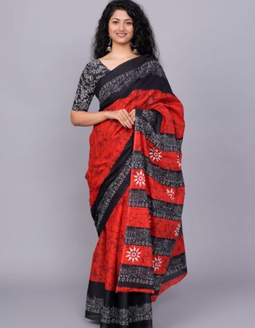 Cotton mulmul Saree