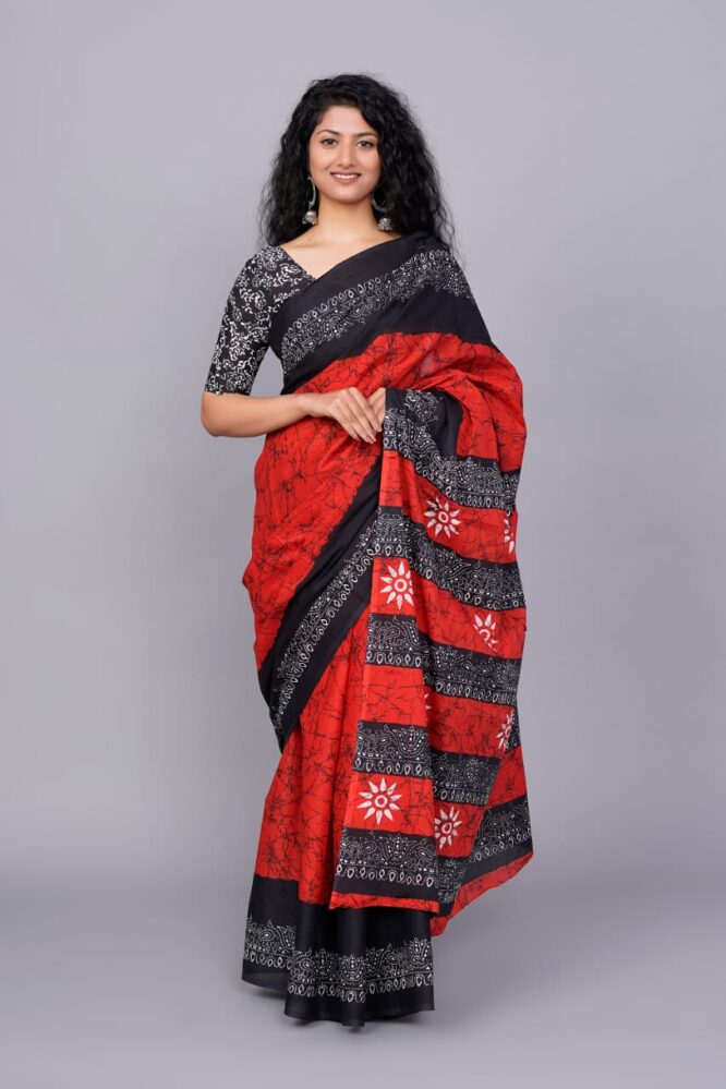 Cotton mulmul Saree