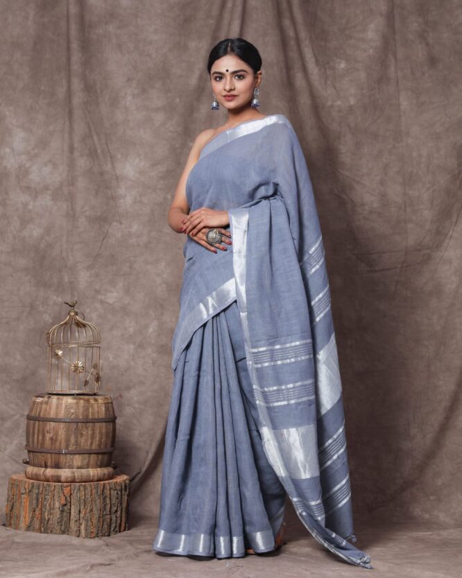 Cotton Linen Saree