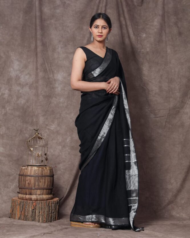 Cotton Linen Saree