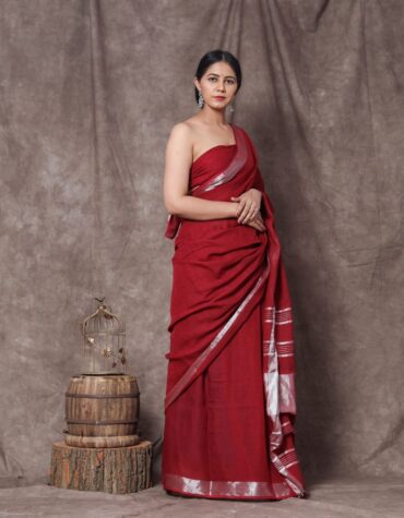 Cotton Linen Saree